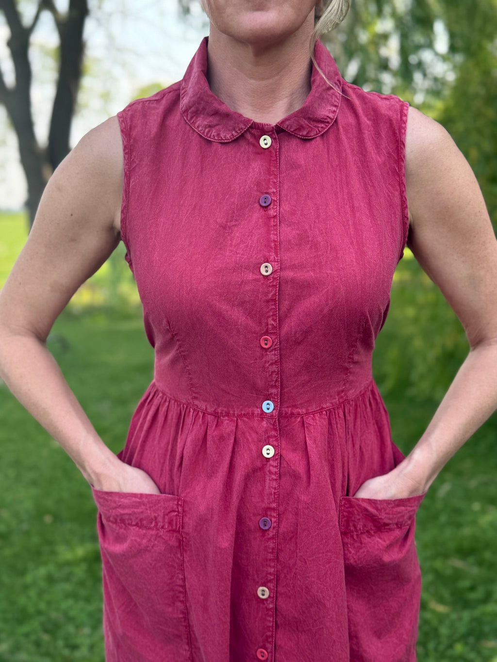 The Porch Swing Dress in Red