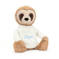 Bashful Sloth with Personalized Cream Jumper