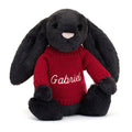 Bashful Inky Bunny with Personalized Red Jumper