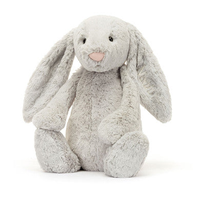 Personalized Bashful Silver Bunny Huge