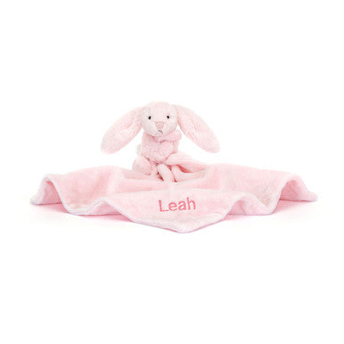 Personalized Bashful Pink Bunny Soother