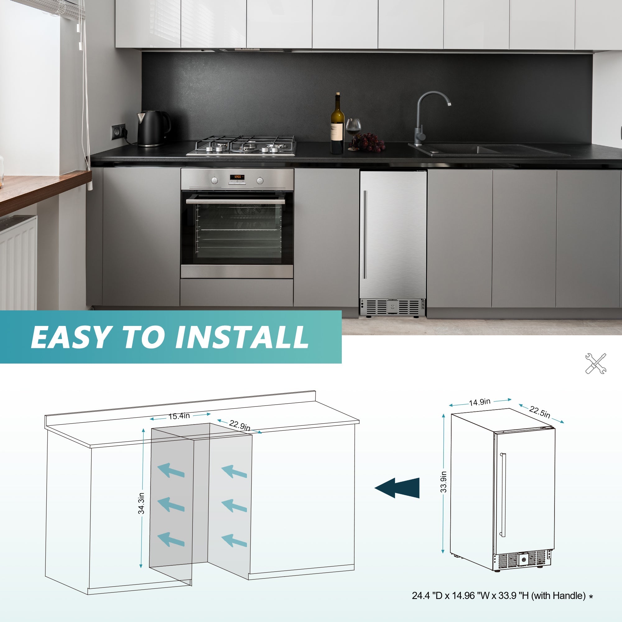 Euhomy Pulse 126 Beverage Refrigerator