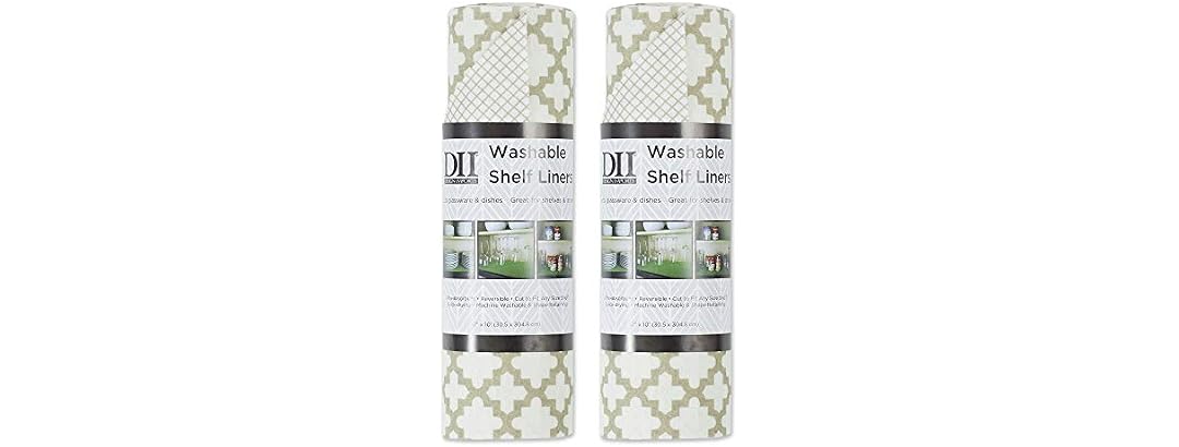 DII Shelf Liner Non-Adhesive CCream Lattice, 12x120, 2 Piece