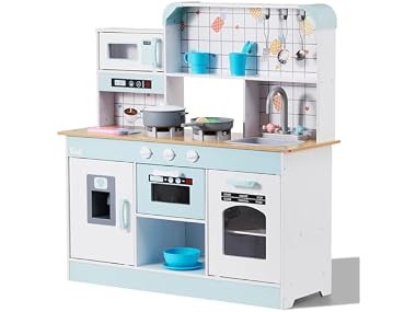 Play Kitchen for Kids, Wooden Toy Kitchen Set