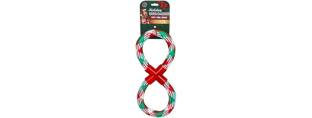 Bow Wow Pet Tug-O-Rope Holiday Dog Tug Toy