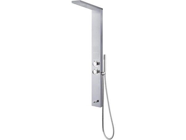 Sasha 59" Rainfall Bodyspray Shower Panel w/ Wand- Stainless