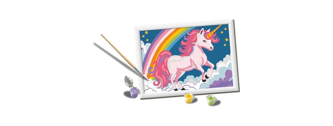 Ravensburger Creart Pink Unicorn Paint by Numbers Kit for Children