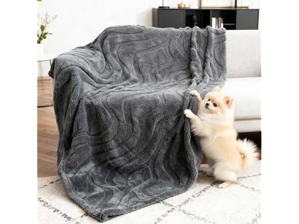 Waterproof Dog Blanket for Couch- Grey