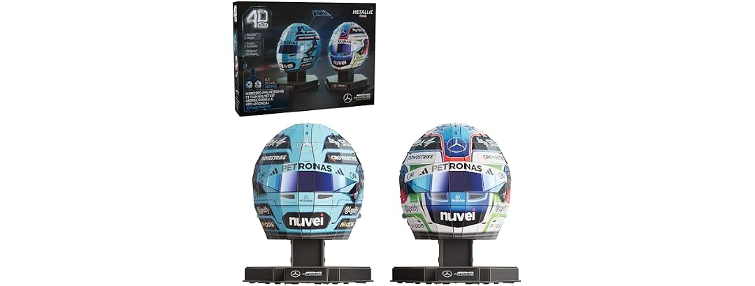 4D Build, Mercedes-AMG F1 Helmet Set 3D Model Kit