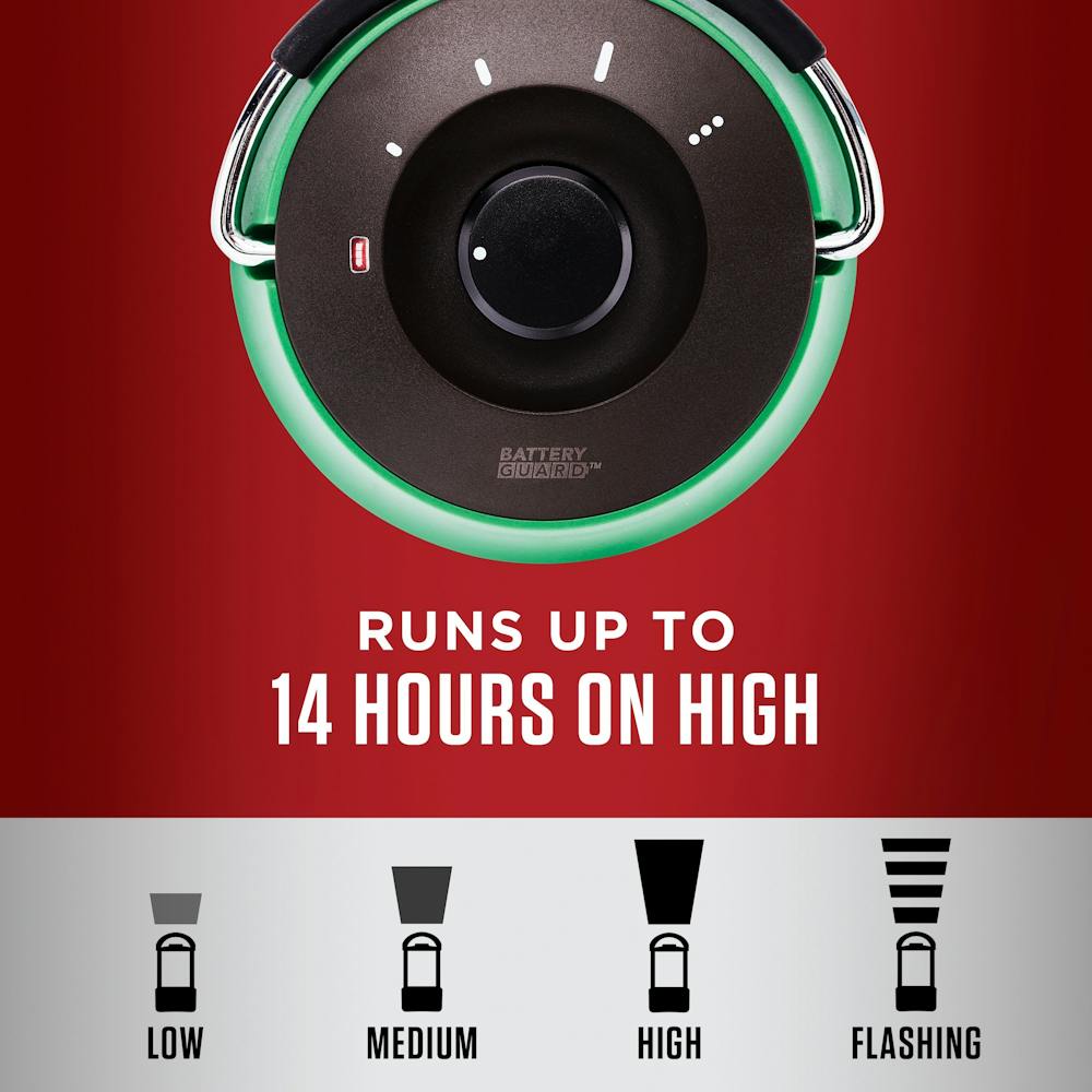 1000 Lumens LED Lantern with BatteryGuard™, Green