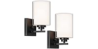 VerRon Set of 2 Wall Sconces, Black