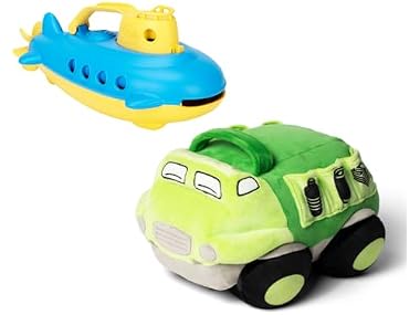 Green Toys Recycle Truck Plush & Submarine Bundle