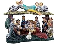 Lighted Christmas Village Nativity Scene