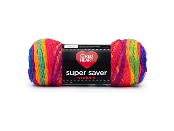 Red Heart Rh Super Saver Stripes Favorite Stripe