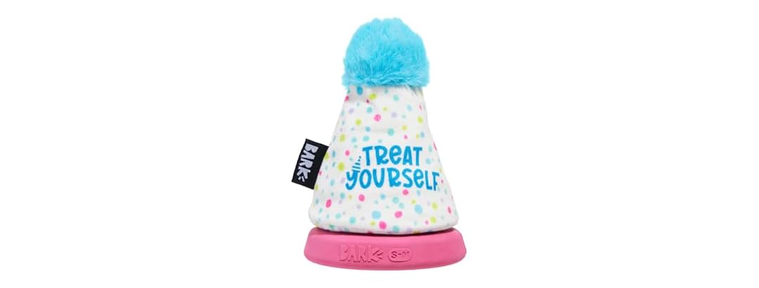 Barkbox Treat Yourself Party Hat Dog Toy | Rip & Reveal