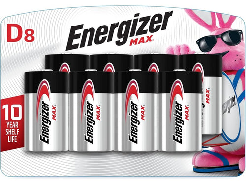 (8 PACK) Energizer MAX D Alkaline Batteries
