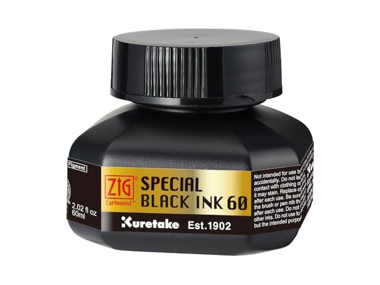 Kuretake Zig Cartoonist Black Ink 60ml