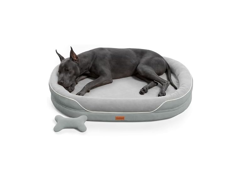 CWAWZ Light Grey XXL Orthopedic Dog Bed 53"