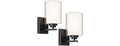 VerRon Set of 2 Wall Sconces, Black