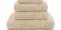 Textilia Set of 6 Bath Towel Set  Beige