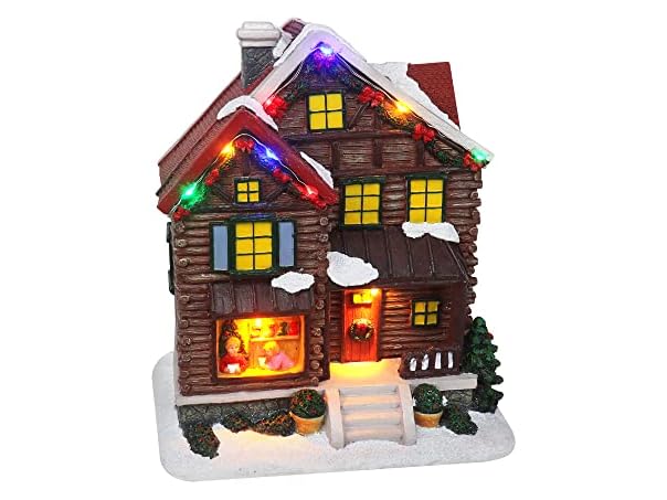 Top Treasures Christmas Village Log Cabin