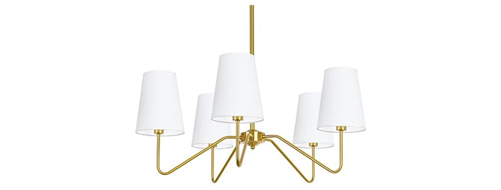 Bosceos 5-Light Gold Chandelier