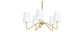 Bosceos 5-Light Gold Chandelier