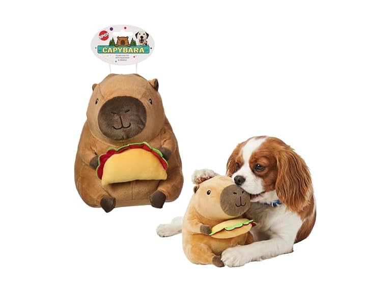SPOT Capybara with Taco Plush Dog Toy