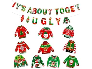 52Pc Ugly Sweater Cutouts & Banner