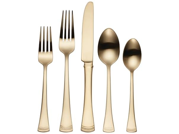 Lenox Silverware Set For 12, Portola Gold