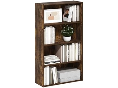Furinno PASIR Book Shelf, 4-Tier Bookshelf
