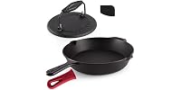 Cast Iron Skillet + Grill Press Set 12"