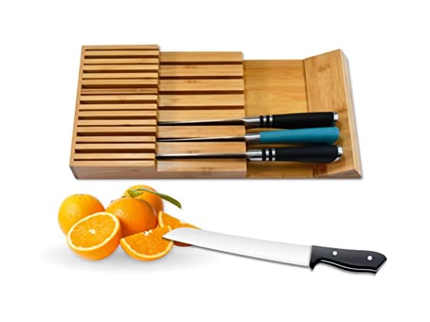 15 Knife Bamboo Drawer Organizer