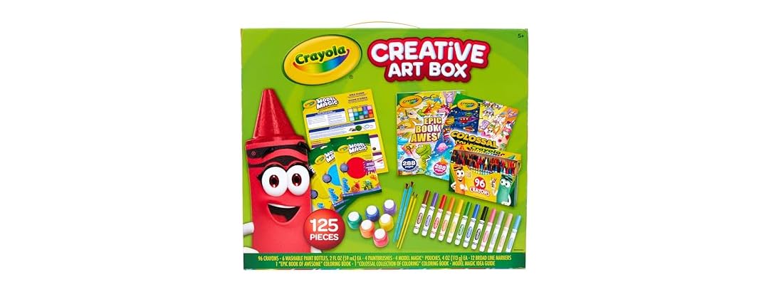 Crayola 125-Pc Art Set for Kids Ages 5+