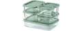 EATEX 6 Pk Glass Meal Prep Containers with Grooved Base