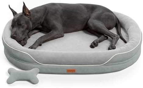 CWAWZ Light Grey XXL Orthopedic Dog Bed 53"
