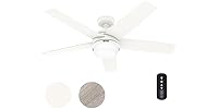 Hunter Fan 52" Light & Remote, White