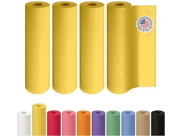 Yellow Kraft Paper Roll 12" 100ft 4-Pack