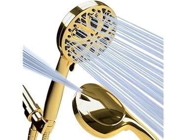 10-Mode Handheld Shower Head w/ 6ft Hose