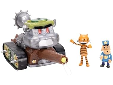 JAKKS Dog Man Squirrel Tank Shooter Vehicle