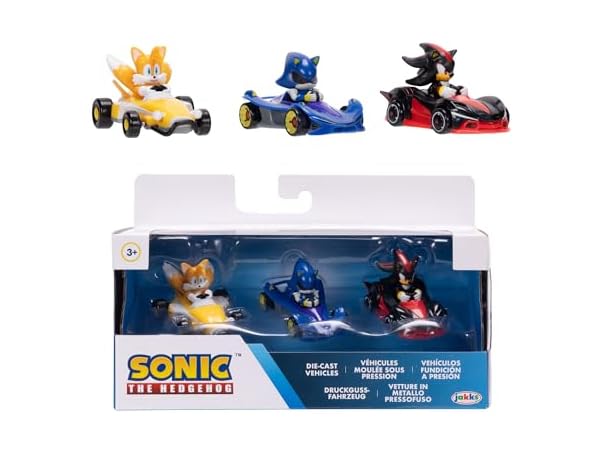 Sonic The Hedgehog 1:64 Die-cast Vehicles 3-Pack