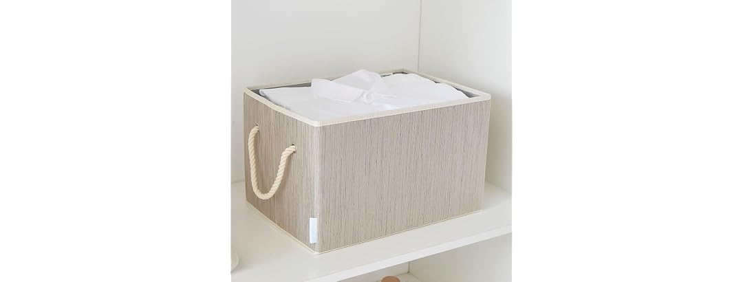 Sukkiri Homu 2-Pack Fabric Storage Baskets Clay
