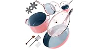 Greater Goods 12pc Ceramic Set, Coral Pink