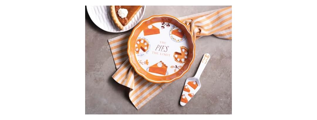 Mud Pie Thanksgiving Thanksgiving Pie Dish Set