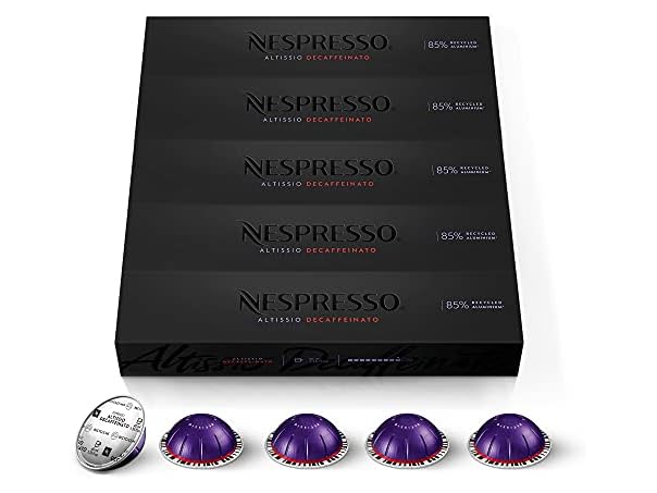 Nespresso Vertuo Altissio Decaffeinato Espresso Capsules, 90-Count