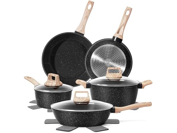 12 Pcs Nonstick Pots and Pans Set