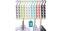 JIAYIISHU 12 Pack Space Saving Hangers for Closet