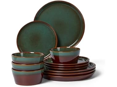 Pokini Plates and Bowls, 12 Pieces