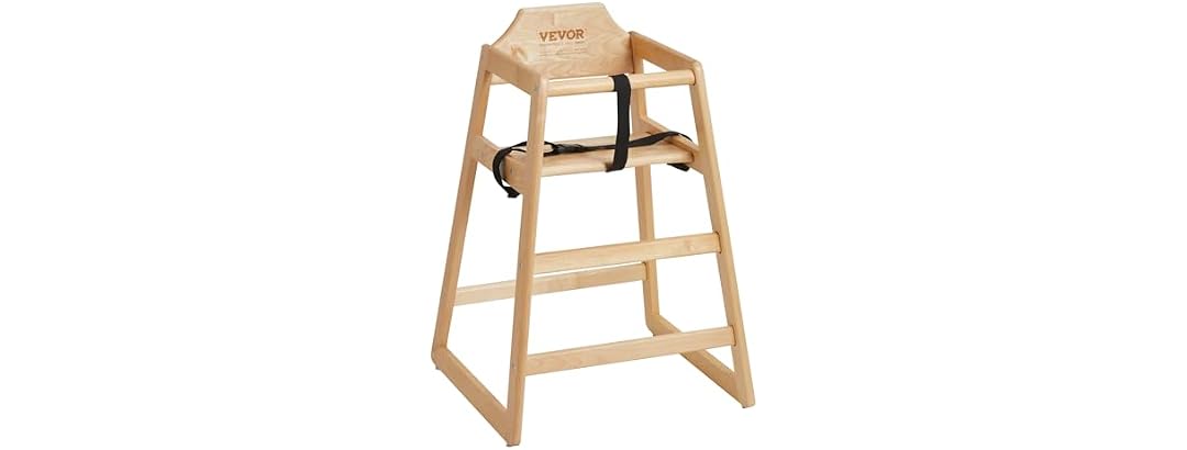 VEVOR Wooden High Chair for Babies &