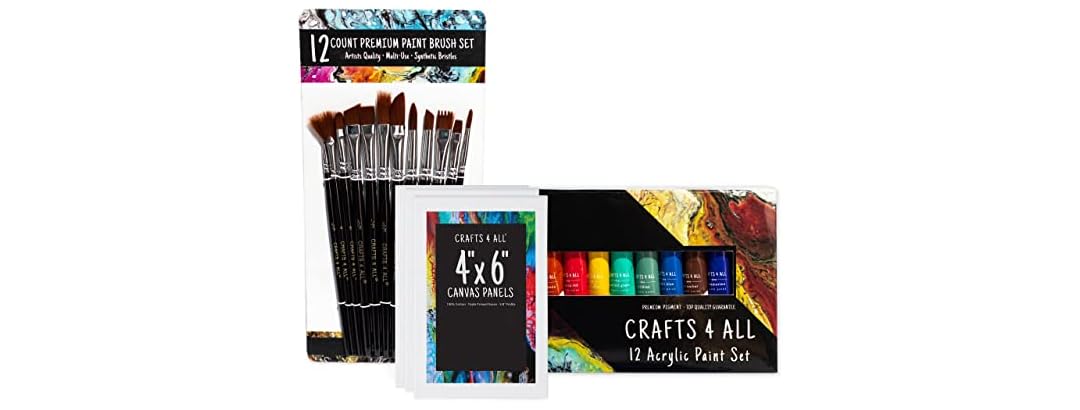 28 Piece Acrylic Paint Set Kit (2 Pack)